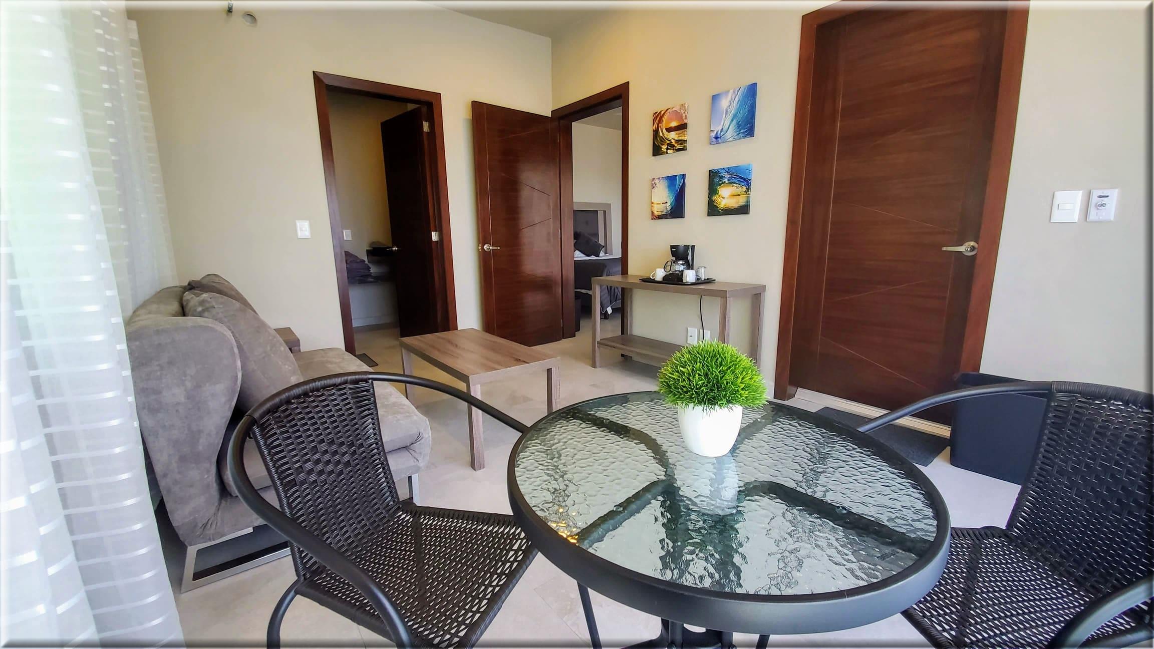 Suite Living Room next to bedroom and bathroom