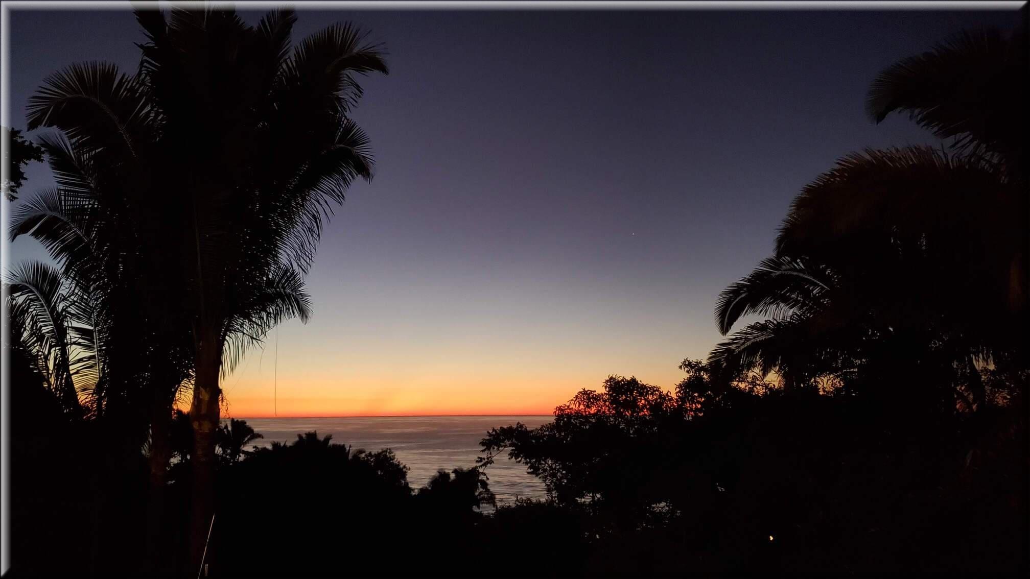 Later sunset view from Selva Suites rental