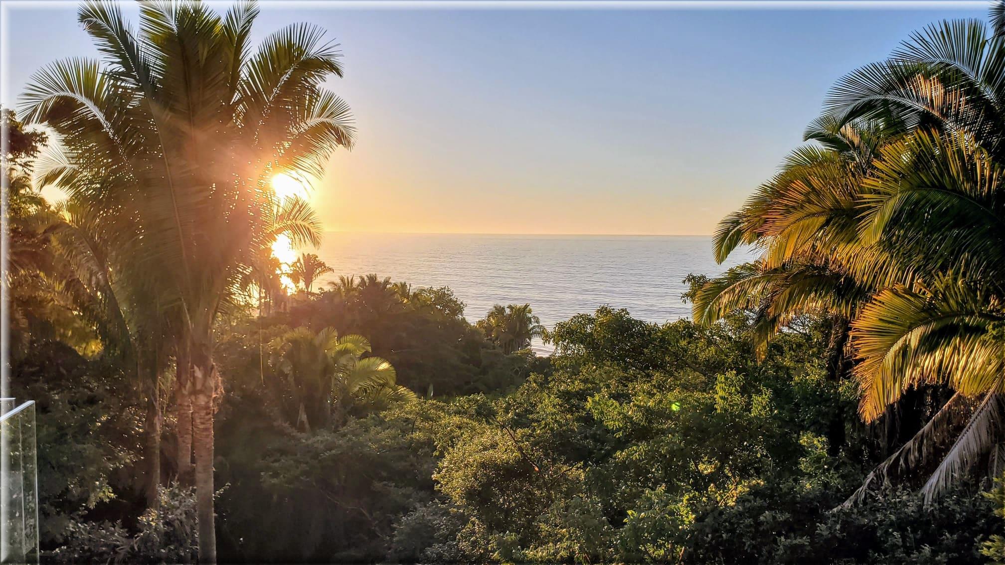 Early sunset view from Selva Suites rental