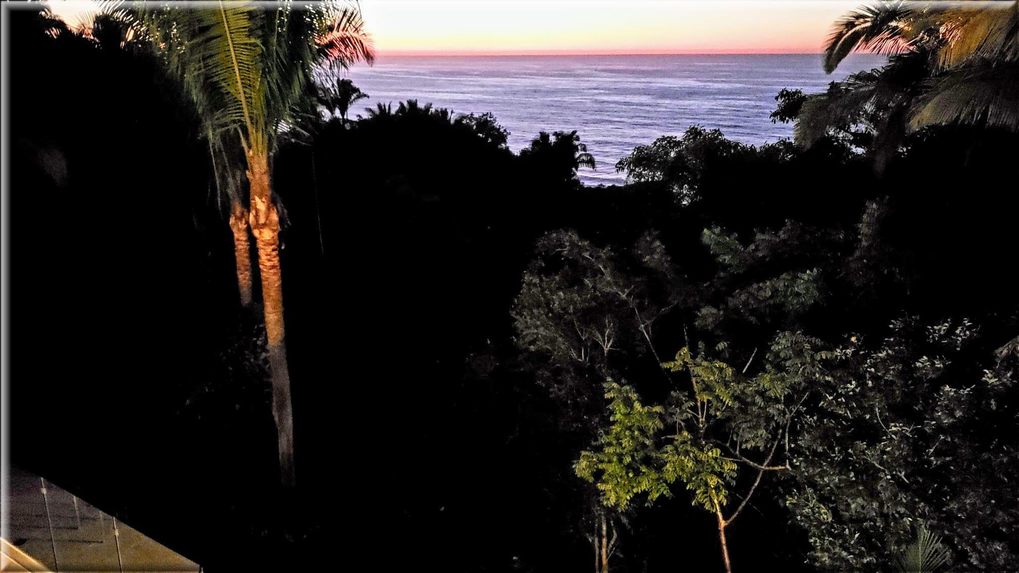 Evening sunset view from Selva Suites rental